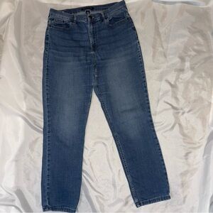 Ladies Calvin Klein Blue Denim Jeans Size 12 High Rise Skinny 90’s Y2K Casusl